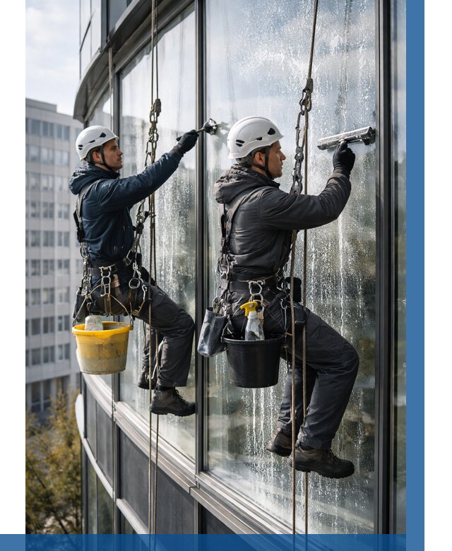 Мойка панорамных окон в Полысаеве от 360 р. заказать у ВЫСОТНИК-Плс