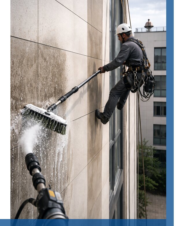 Мойка фасада из керамогранита в Полысаеве от 308 р. | ВЫСОТНИК-Плс