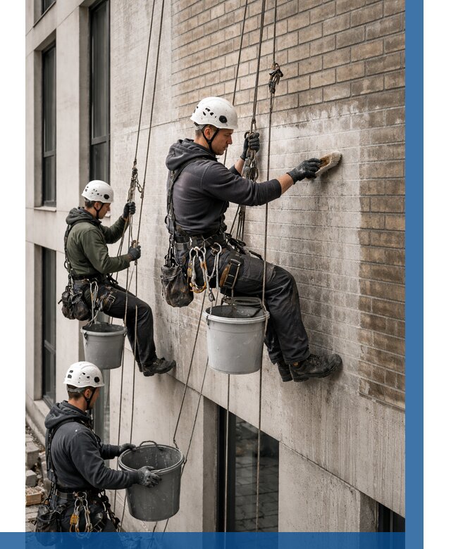 Удаление высолов с фасада в Полысаеве от 257 р. | ВЫСОТНИК-Плс