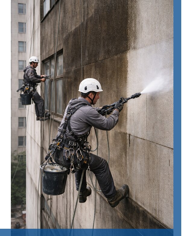 Очистка фасада от копоти в Полысаеве от 257 р. | ВЫСОТНИК-Плс