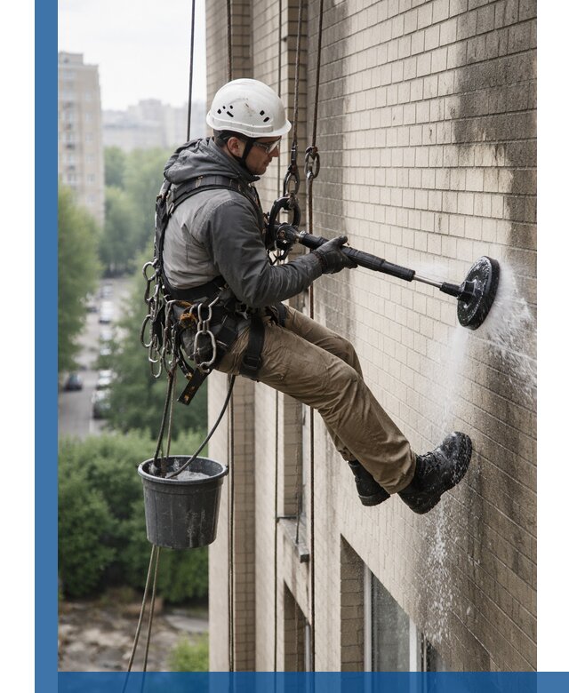 Очистка фасада от копоти в Полысаеве профессионально и безопасно