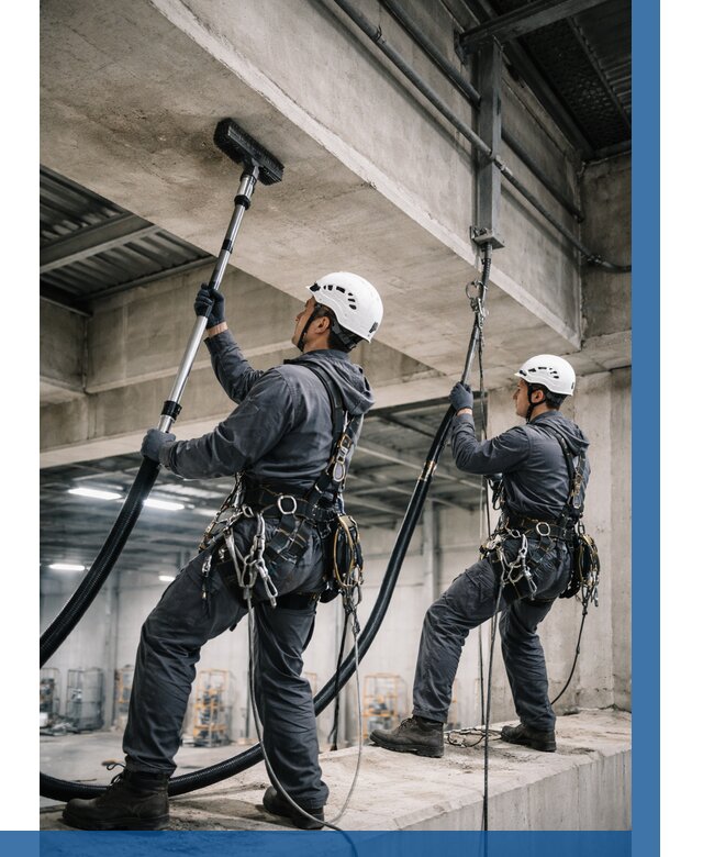 Обеспыливание потолочных конструкций в Полысаеве от 257 р. |ВЫСОТНИК-Плс