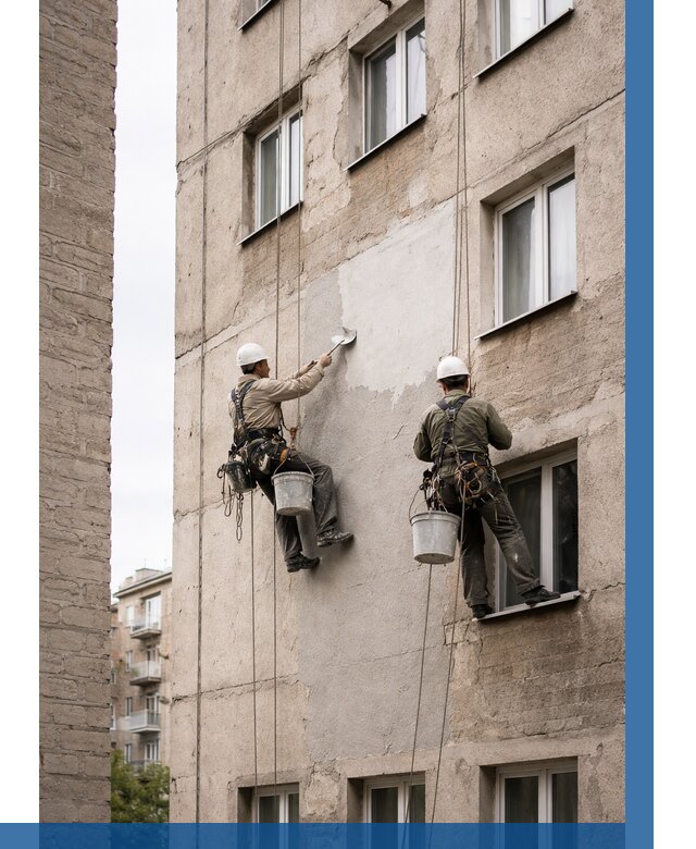 Косметический ремонт фасада в Полысаеве от 1131 р. | ВЫСОТНИК-Плс