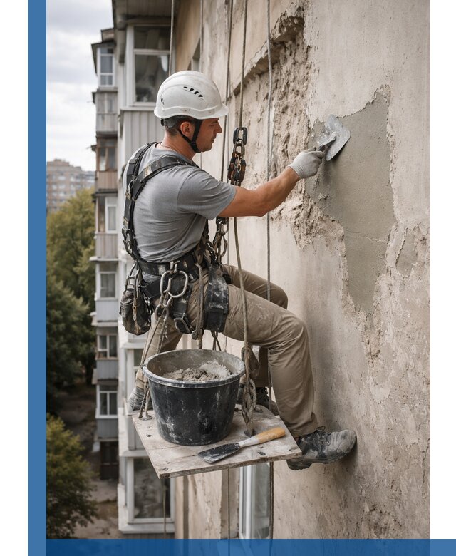 Восстановление фасадной штукатурки в Полысаеве с гарантией качества
