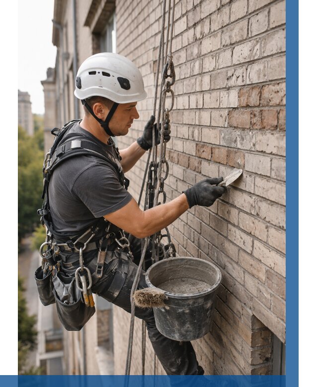 Ремонт кирпичной кладки фасада в Полысаеве от 1851 р. | ВЫСОТНИК-Плс