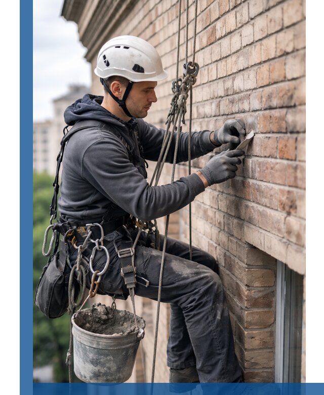 Качественный ремонт кирпичной кладки фасада в Полысаеве с гарантией