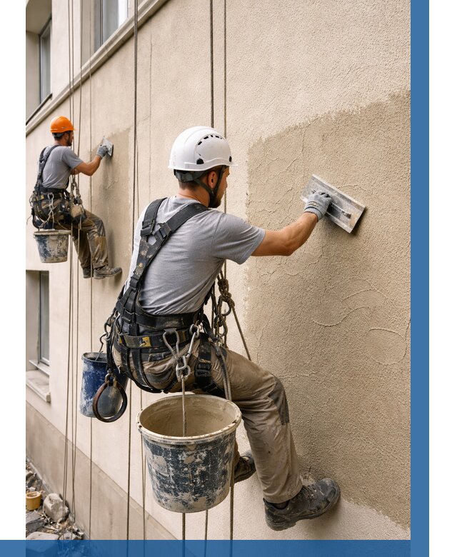 Декоративная штукатурка фасада в Полысаеве от 1234 р. | ВЫСОТНИК-Плс