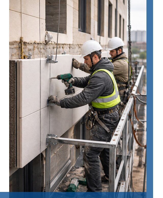 Монтаж фасадных термопанелей в Полысаеве от 1542 р. | ВЫСОТНИК-Плс