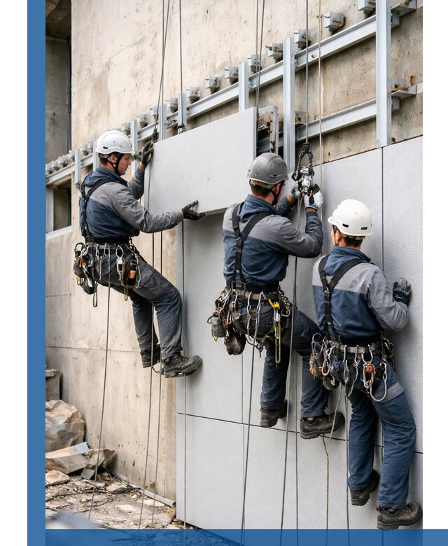 Монтаж вентилируемого фасада в Полысаеве под ключ с гарантией качества