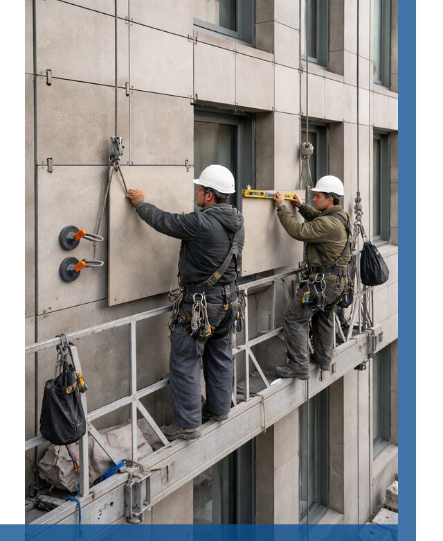 Монтаж керамогранита на фасад в Полысаеве от 2571 р. | ВЫСОТНИК-Плс