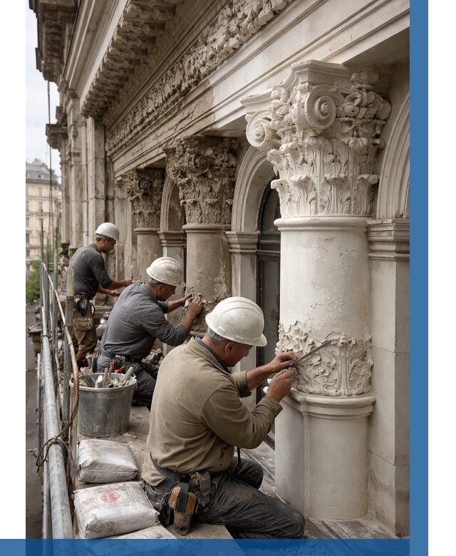 Реставрация фасадной лепнины в Полысаеве от 2571 р. | ВЫСОТНИК-Плс