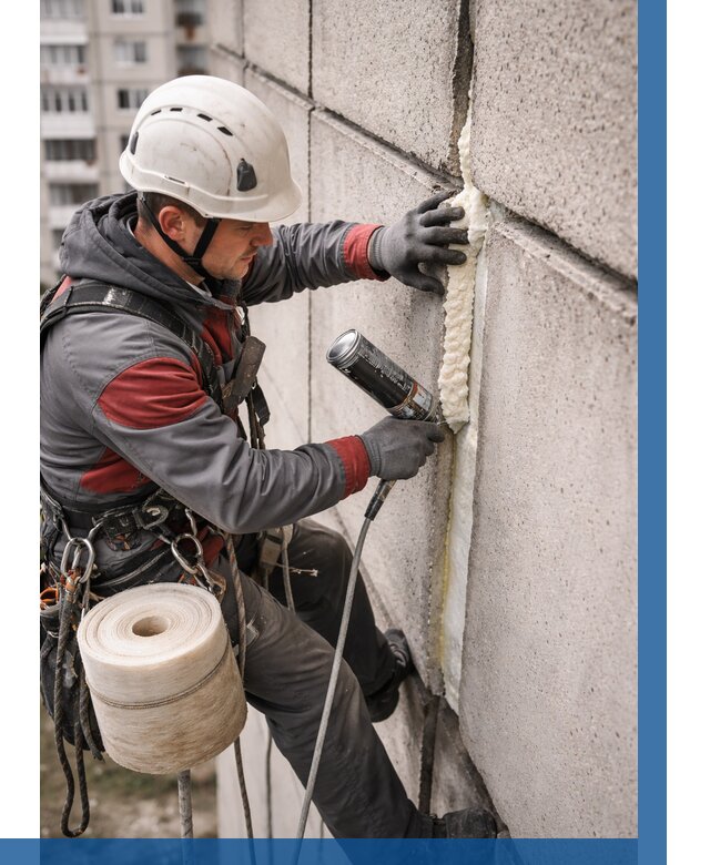 Утепление межпанельных швов в Полысаеве от 720 р. | ВЫСОТНИК-Плс