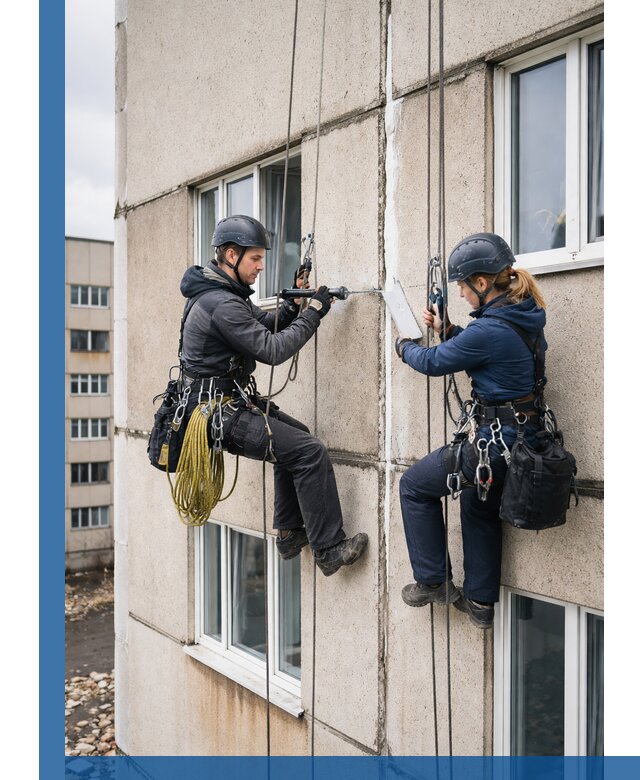 Герметизация межпанельных швов тёплым швом в Полысаеве