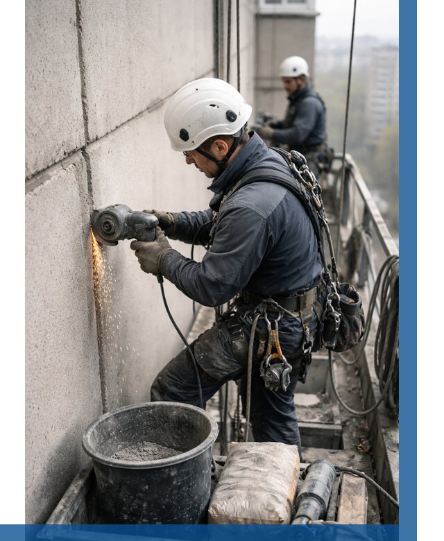 Штробление межпанельных швов в Полысаеве от 1234 р. | ВЫСОТНИК-Плс