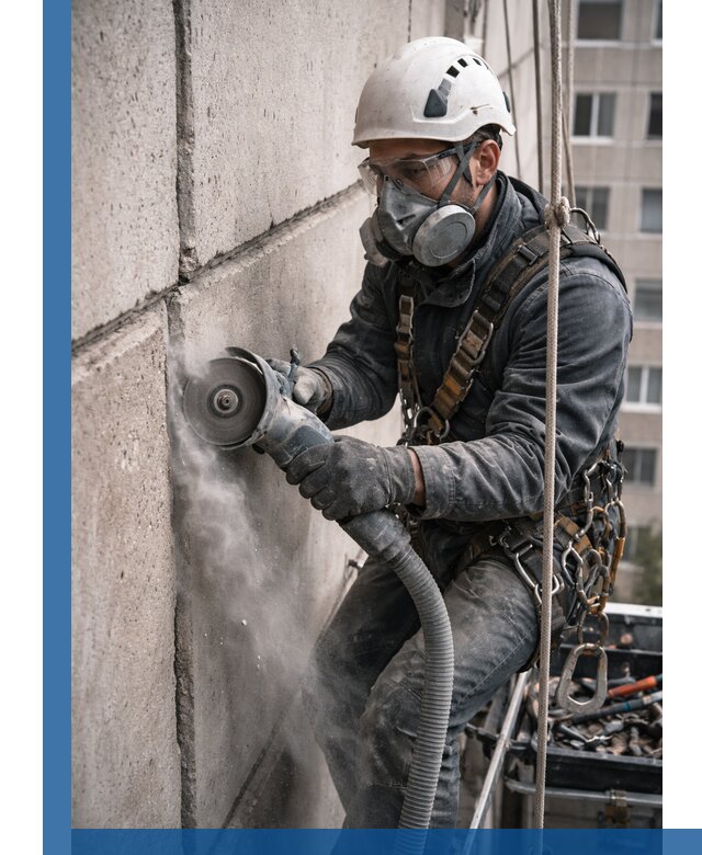 Штробление межпанельных швов в Полысаеве качественно и быстро