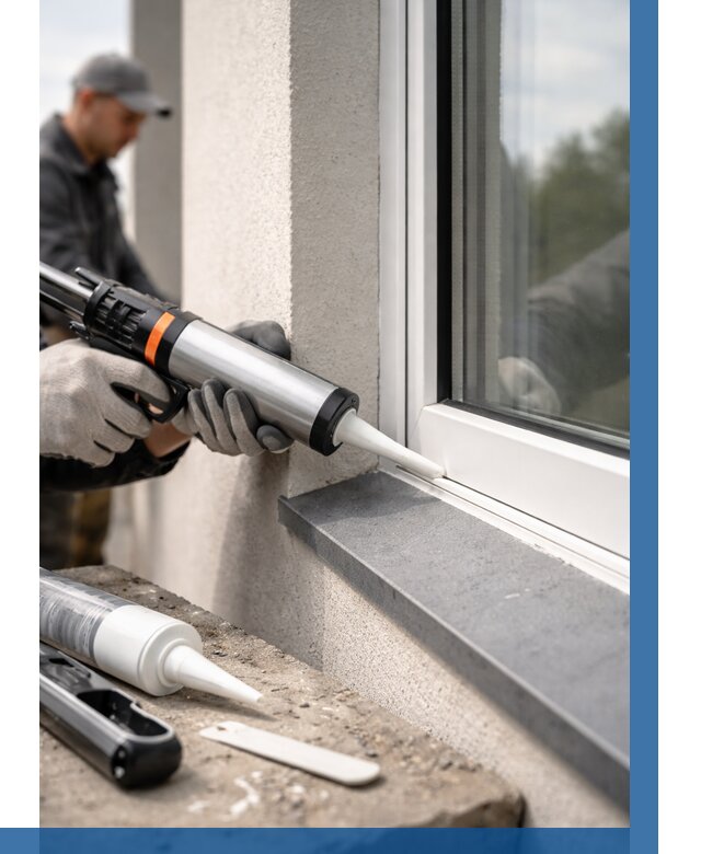 Герметизация монтажных швов окон в Полысаеве от 668 р. | ВЫСОТНИК-Плс
