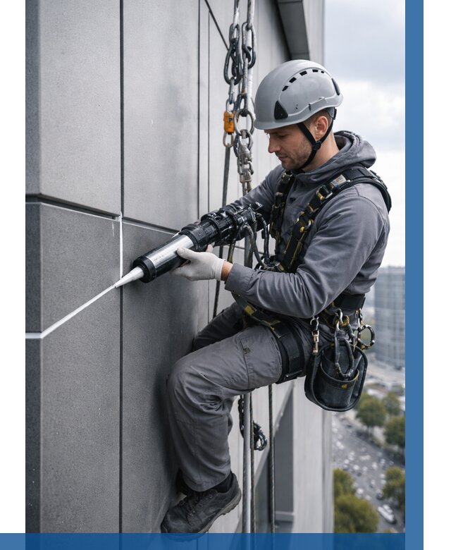 Герметизация стыков фасадных панелей в Полысаеве от 6684 р.| ВЫСОТНИК-Плс