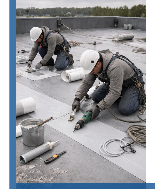 Ремонт мембранной кровли в Полысаеве качественно и с гарантией