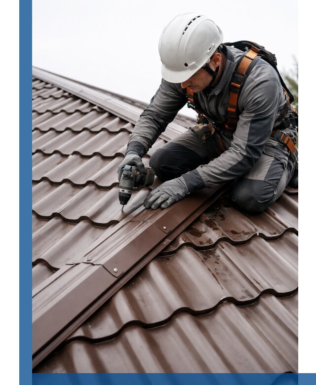 Ремонт металлочерепицы на крыше в Полысаеве профессионально