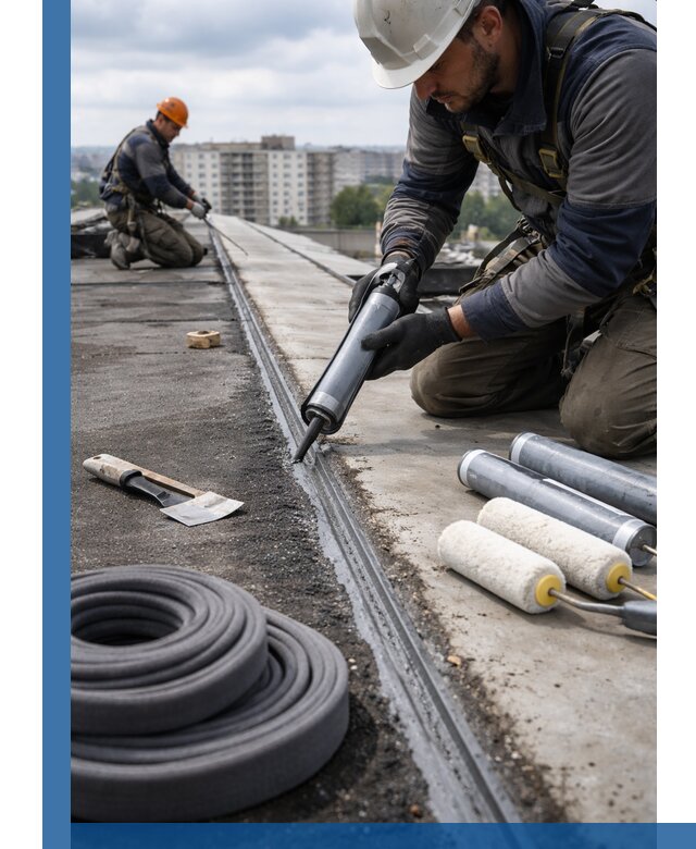 Герметизация швов кровли в Полысаеве с гарантией герметичности