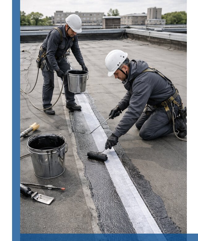 Гидроизоляция кровли мастикой в Полысаеве надежная защита