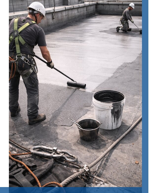 Гидроизоляция кровли жидкой резиной в Полысаеве от 514 р. | ВЫСОТНИК-Плс