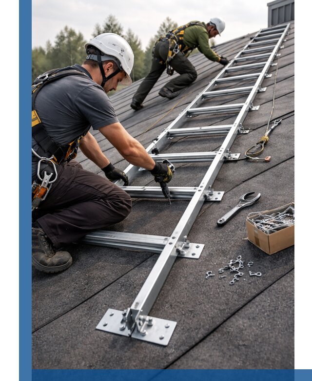 Профессиональный монтаж кровельной лестницы в Полысаеве под ключ