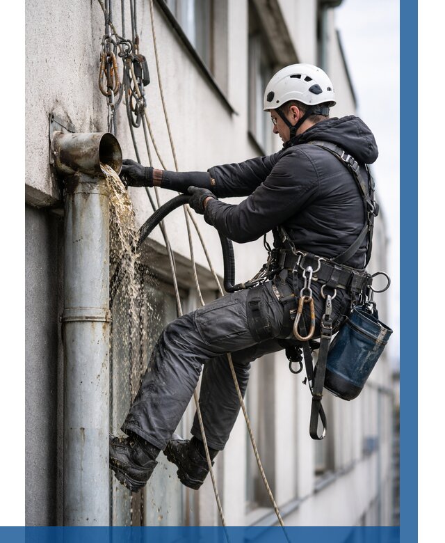 Прочистка водосточных труб в Полысаеве от 3599 р. | ВЫСОТНИК-Плс