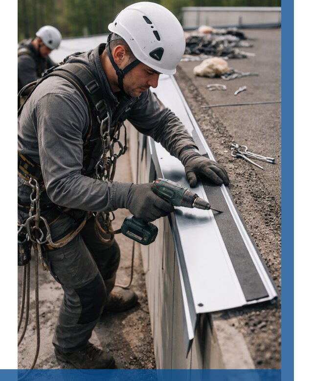 Монтаж капельника на кровле в Полысаеве от 308 р. | ВЫСОТНИК-Плс