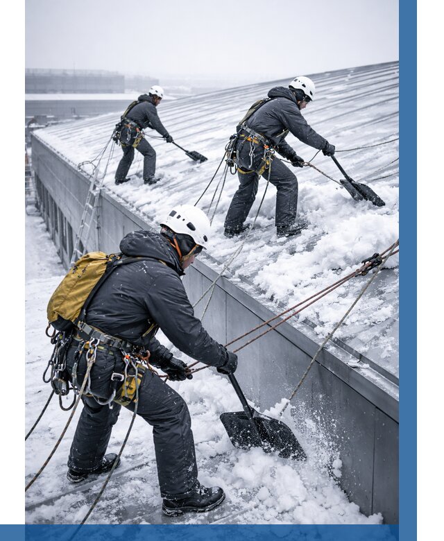 Очистка навесов от снега в Полысаеве от 4627 р. | ВЫСОТНИК-Плс