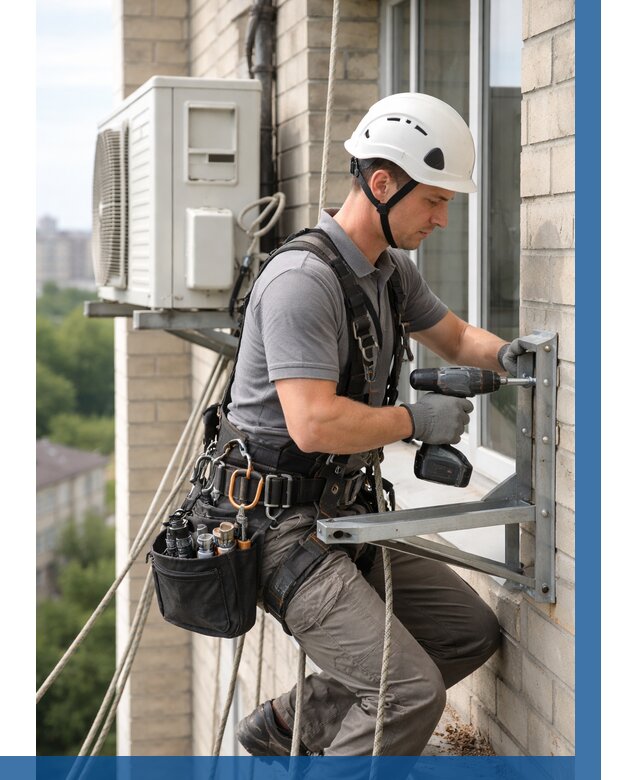 Установка кронштейнов кондиционера в Полысаеве от 3599 р. | ВЫСОТНИК-Плс