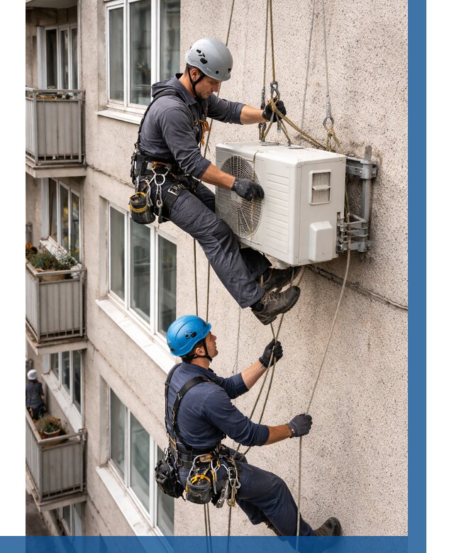 Перенос внешнего блока кондиционера в Полысаеве от 9255 р.| ВЫСОТНИК-Плс