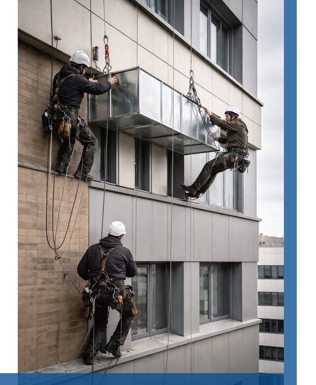 Монтаж воздуховодов на фасаде в Полысаеве от 1542 р. | ВЫСОТНИК-Плс