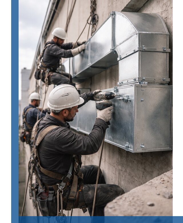 Профессиональный монтаж вентиляционных коробов в Полысаеве под ключ