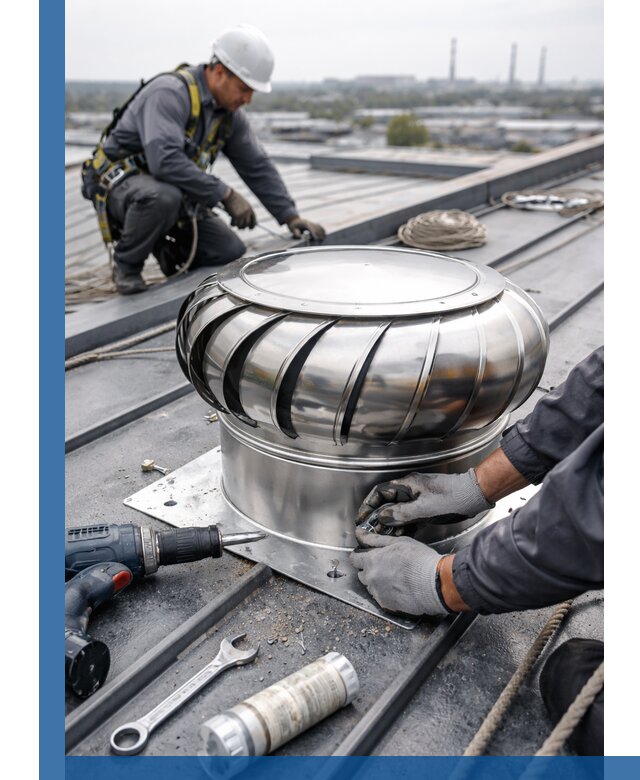 Установка дефлекторов на кровле в Полысаеве профессионально