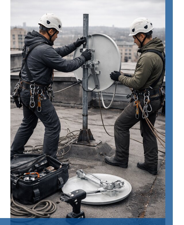 Демонтаж антенн на крыше в Полысаеве от 4627 р. | ВЫСОТНИК-Плс