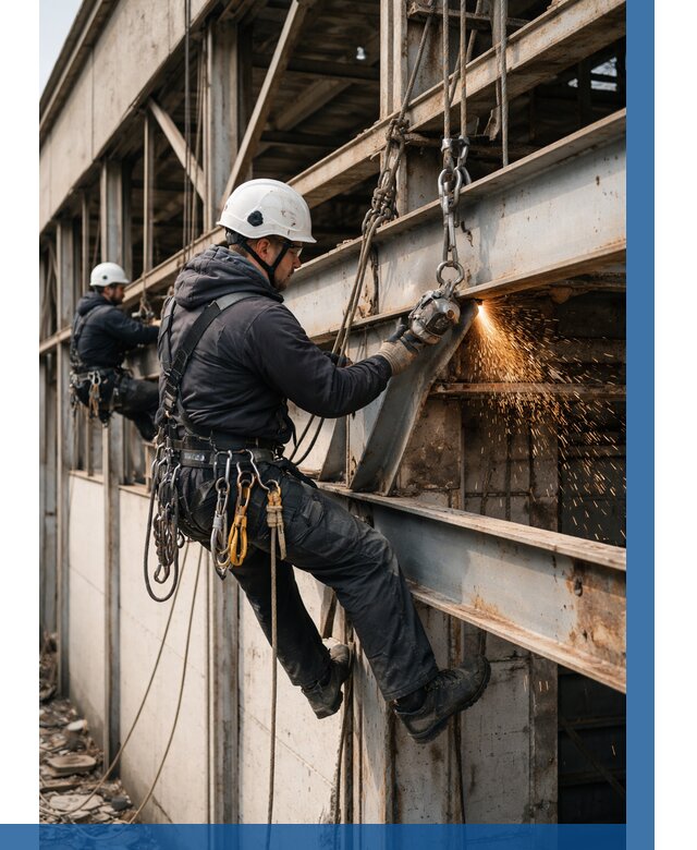 Демонтаж металлоконструкций на высоте в Полысаеве от 6684р. |ВЫСОТНИК-Плс