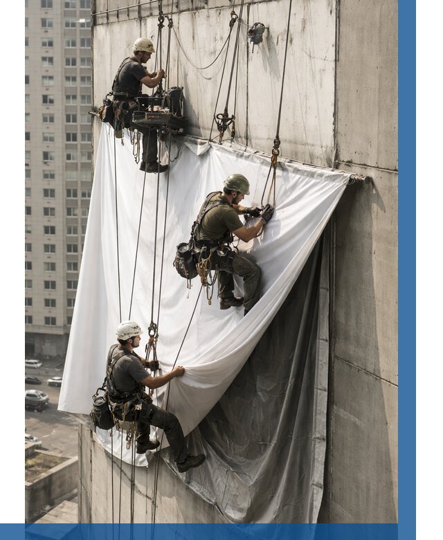 Замена баннерного полотна в Полысаеве от 6684 р. | ВЫСОТНИК-Плс—заказать