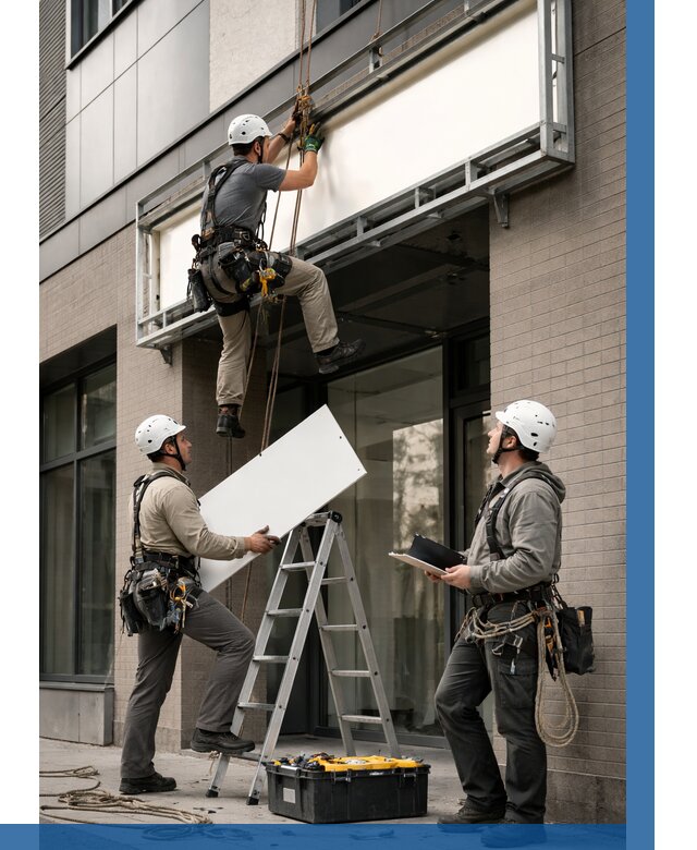 Монтаж светового короба в Полысаеве от 6684 р. | ВЫСОТНИК-Плс