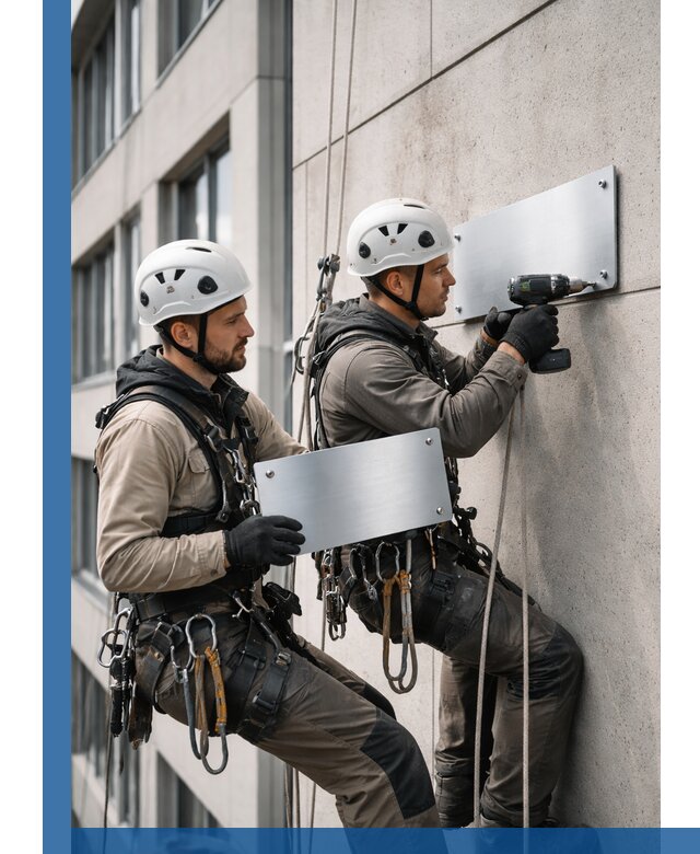 Монтаж табличек и указателей в Полысаеве для зданий и сооружений