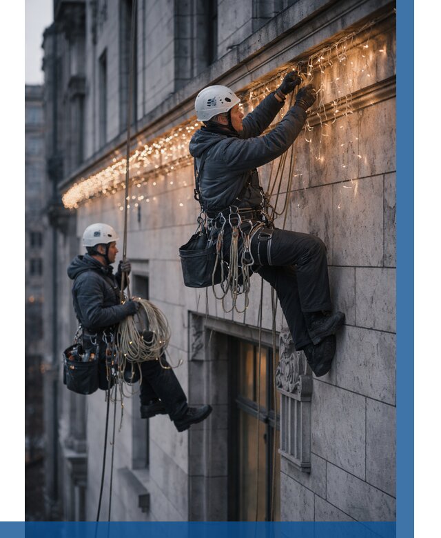 Монтаж новогодней иллюминации в Полысаеве от 8741 р. | ВЫСОТНИК-Плс