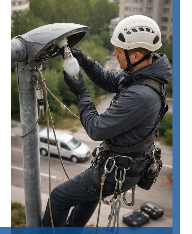 Замена ламп на высоте в Полысаеве от 2571 р. | ВЫСОТНИК-Плс