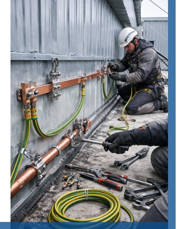 Монтаж заземления здания в Полысаеве от 25708 р. | ВЫСОТНИК-Плс