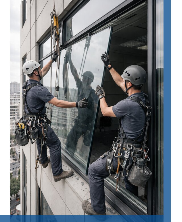 Замена стеклопакетов на высоте в Полысаеве от 5656 р. | ВЫСОТНИК-Плс