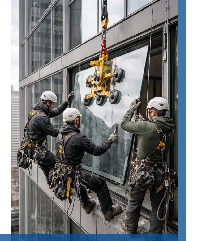 Фасадное остекление зданий под ключ в Полысаеве от 10283 р. | ВЫСОТНИК-Плс