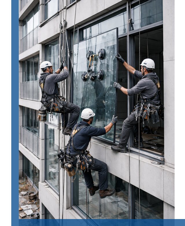Фасадное остекление и монтаж витражей зданий в Полысаеве под ключ