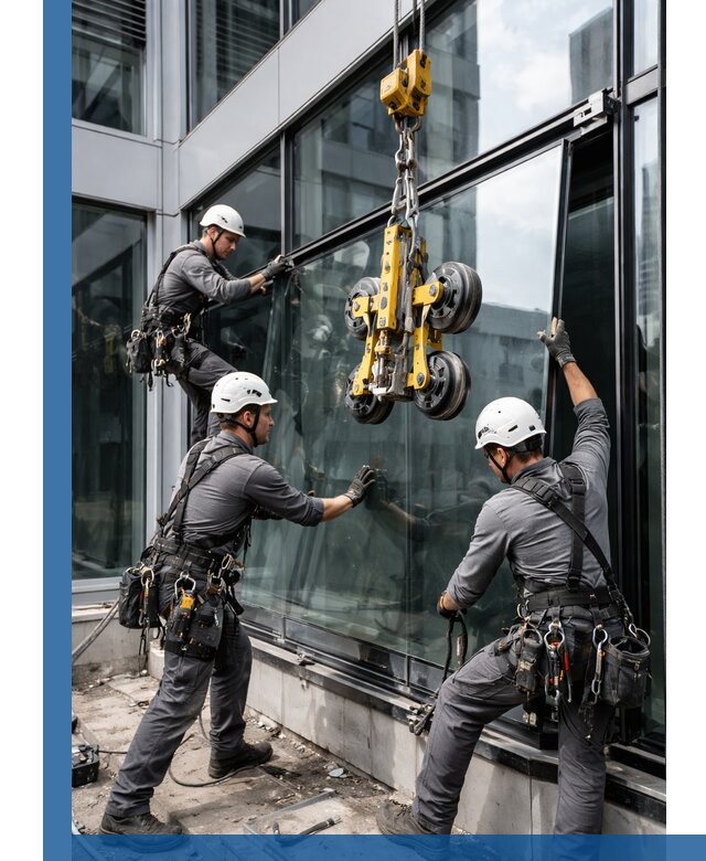 Структурное остекление фасадов в Полысаеве монтаж и обслуживание