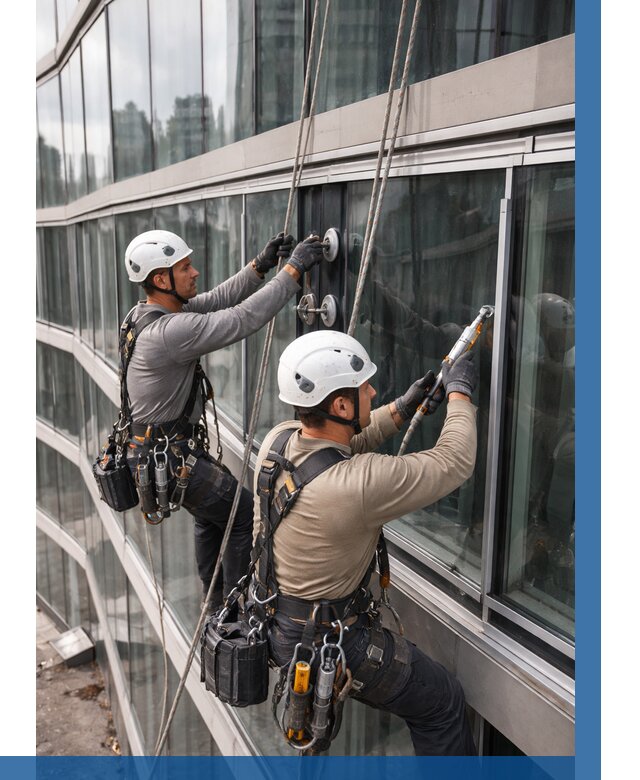 Радиусное остекление фасада в Полысаеве от 12340 р. | ВЫСОТНИК-Плс