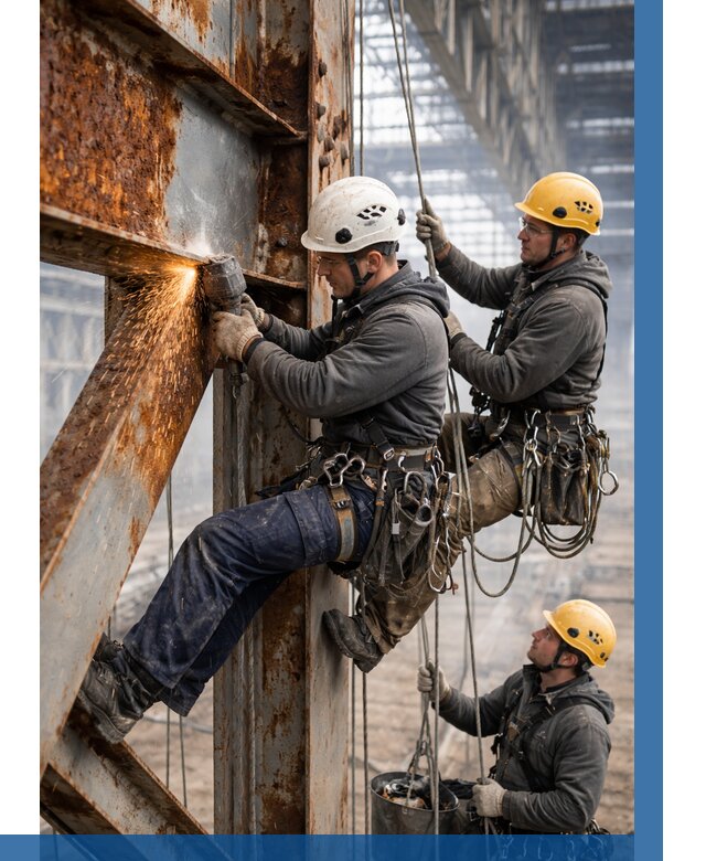 Зачистка металла от ржавчины в Полысаеве от 360 р. | ВЫСОТНИК-Плс