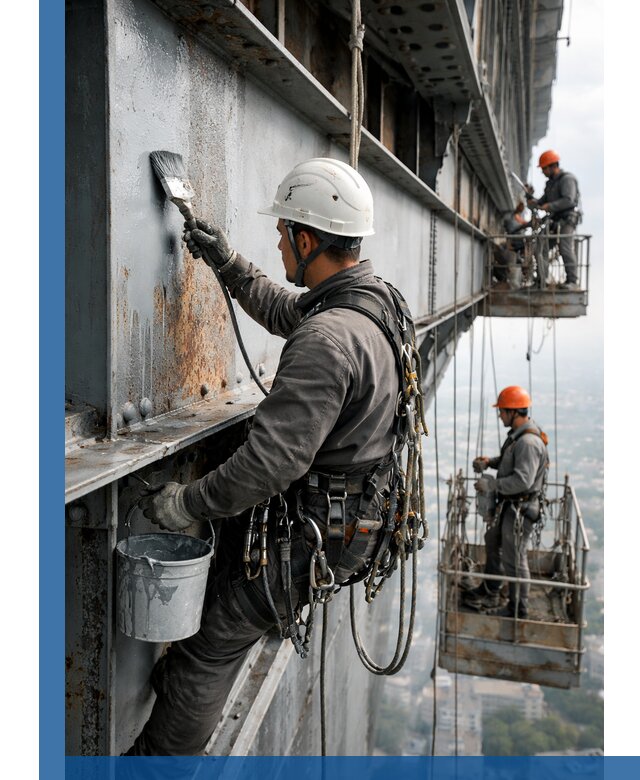 Покраска металлоконструкций на высоте в Полысаеве профессионально